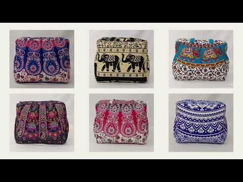 100% Natural Color Hand Screen Printed Hand Bags