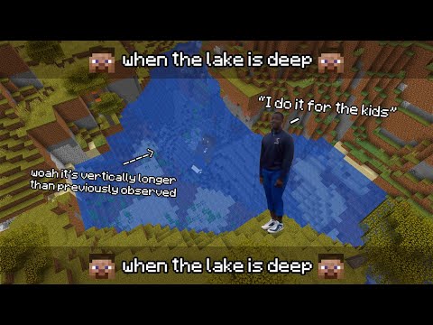 Minecraft 1.17 but you jumped in a lake | Caves and Cliffs Snapshot Meme