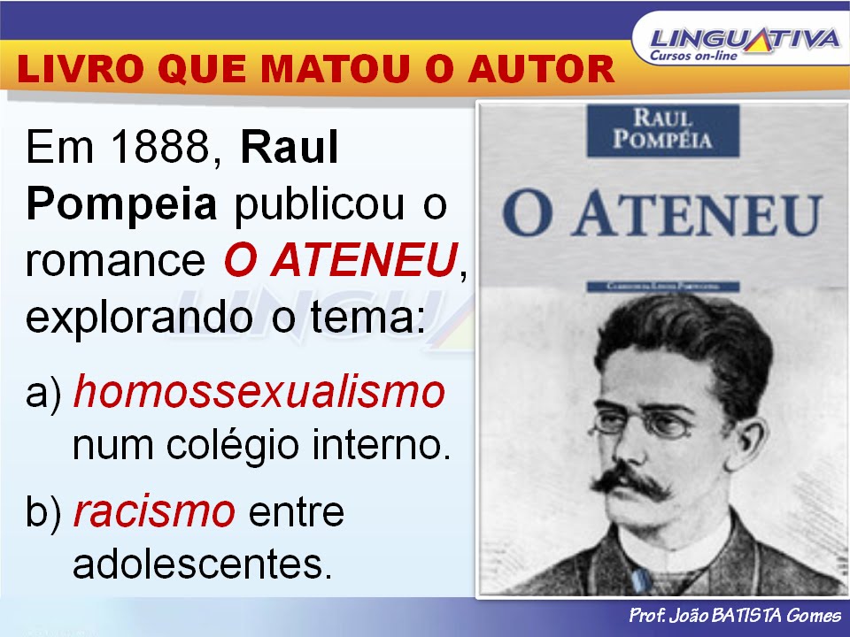 O ATENEU: A OBRA QUE MATOU O AUTOR