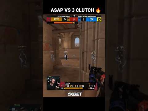 ASAP VS 3 CLUTCH 🔥 #csgo #csgohighlights #esl #asap #rooster #clutch #anubis
