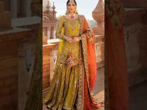 bridal mehndi dress design 2025 mehndi dresss # mehndidress