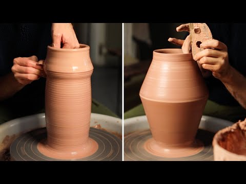 Throwing Big, Making a Large Angular Pottery Vase