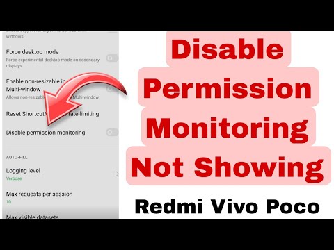 Fix disable permission monitoring not showing in Vivo redmi poco Xiaomi Problem
