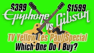 Video thumbnail for Gibson vs Epiphone Side By Side-TV Yellow Les Paul Special-Which One Do I Buy? by Brooks Reid