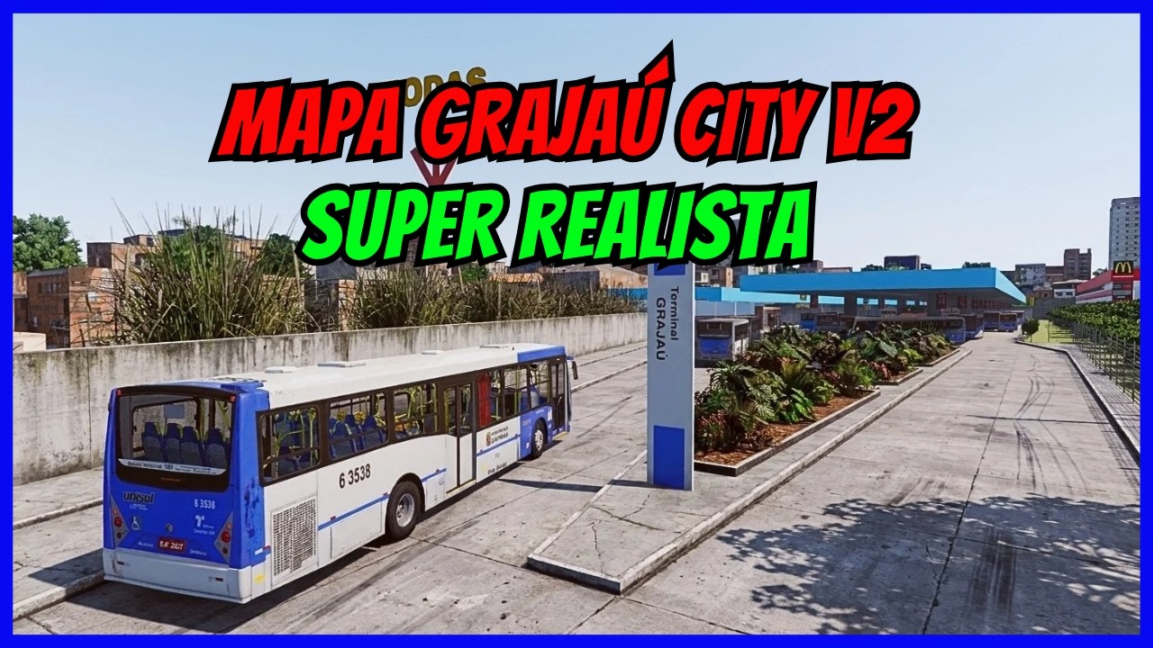 🔴Gameplay Mapa Grajaú City V2 | Linha 6115 | Proton Bus Simulator | PBSU | Mods #cqmods