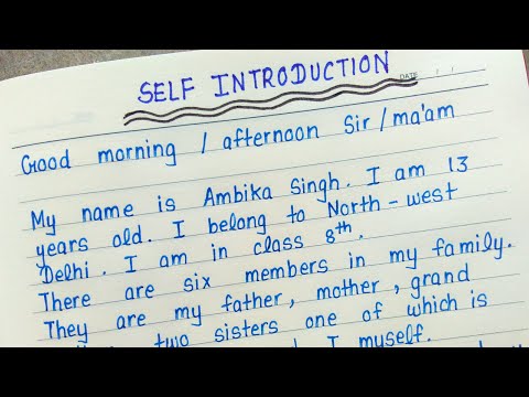 Self introduction for school students || English || How to introduce yourself in class as a student