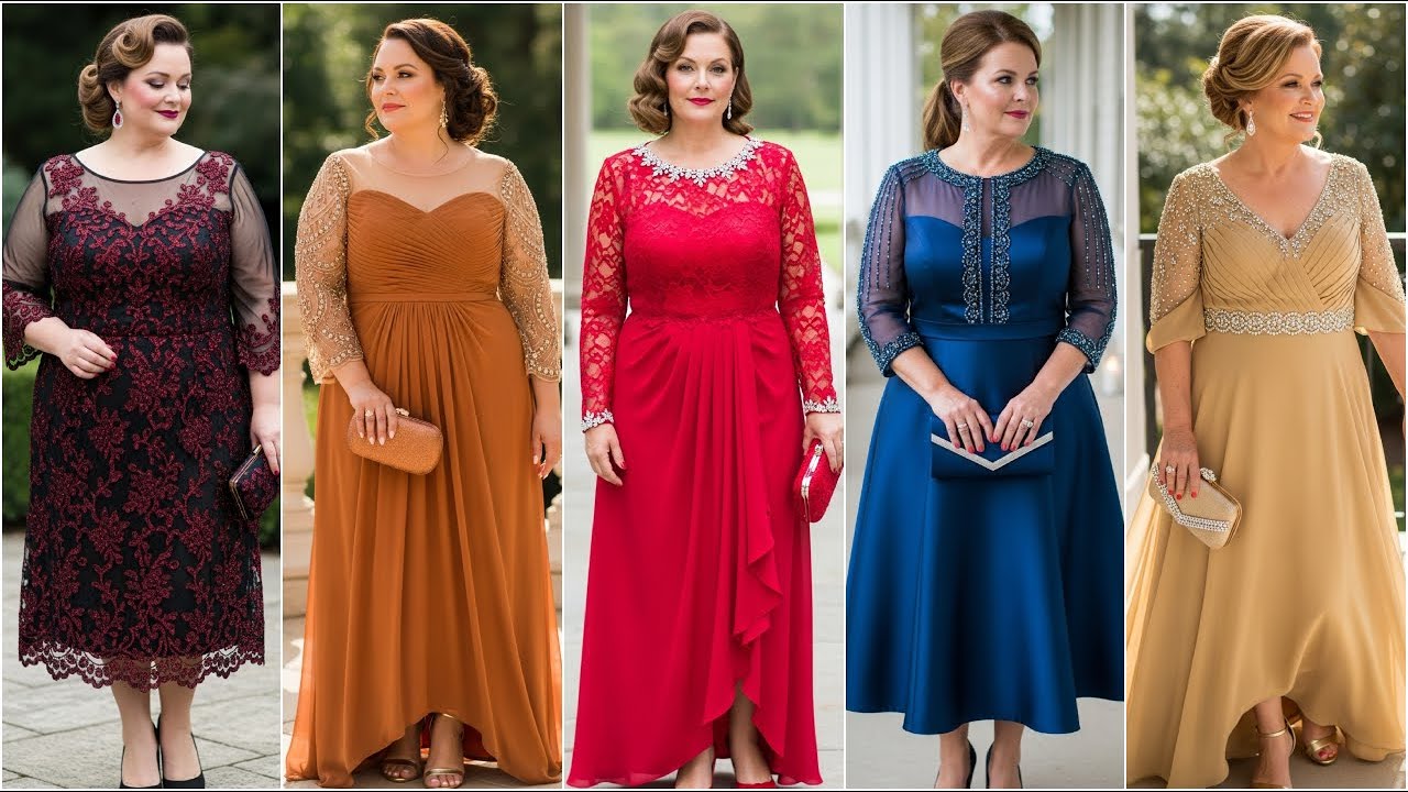Designer Plus Size Mother of the Groom Dresses - Plus Size Mother of the Bride Outfits for Over 50s