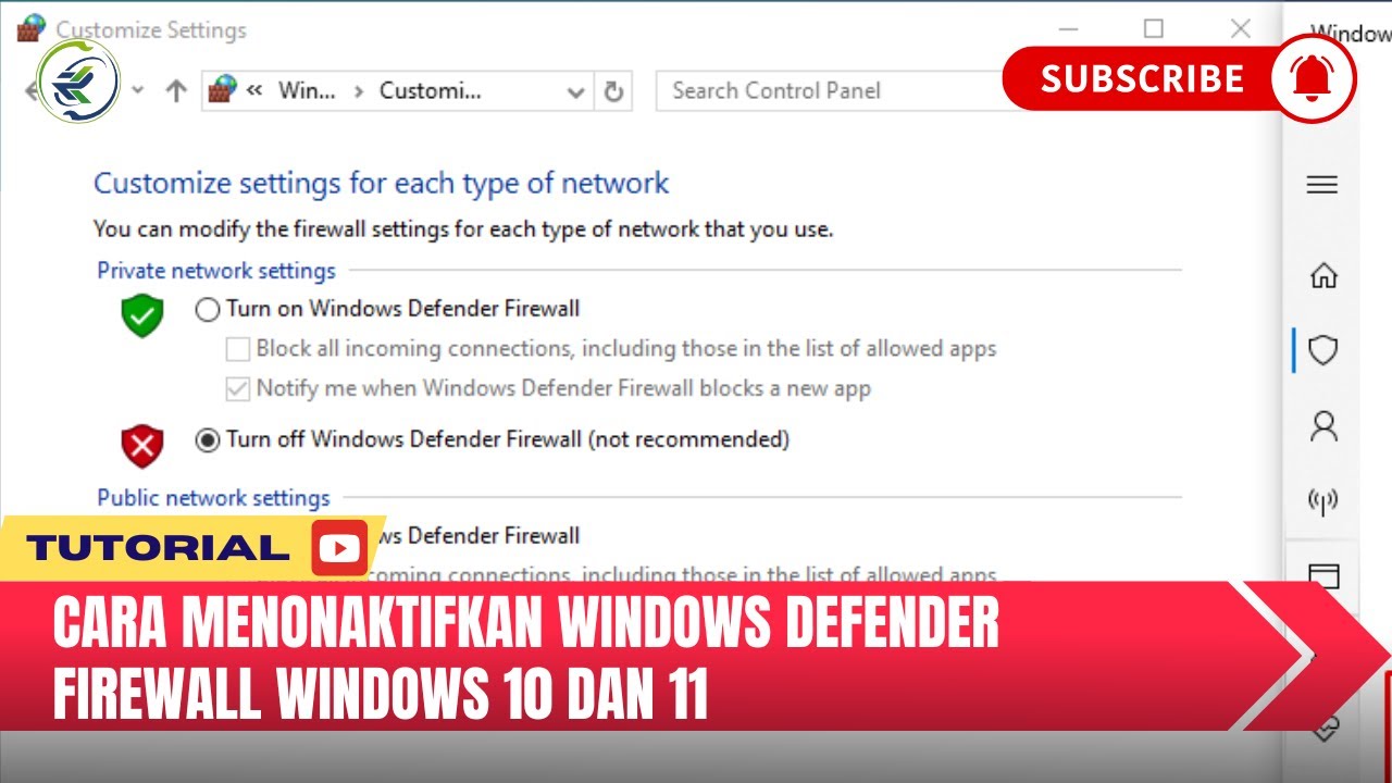 Cara menonaktifkan Windows Defender Firewall di Windows 10 dan Windows 11