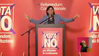 ELLY SCHLEIN IN DIRETTA DA TORINO: "VOTA NO PER DIFENDERE LA COSTITUZIONE"