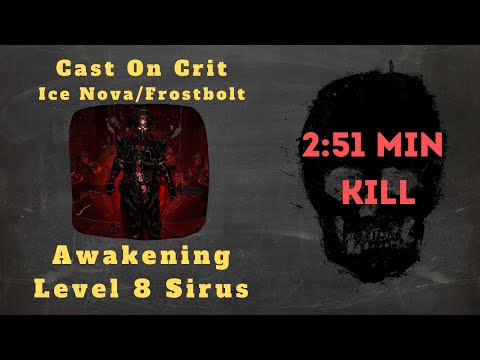 Path of Exile [3.9] Awakening Level 8 Sirus CoC Ice Nova Kill, 2:51min