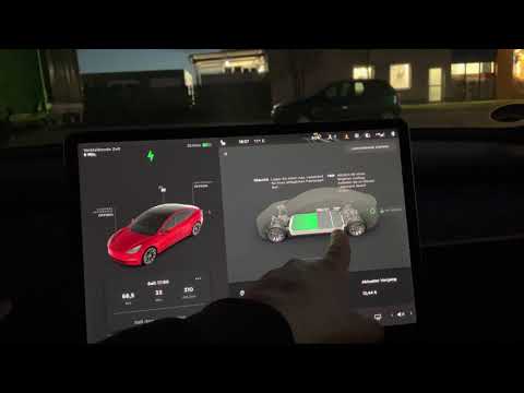 Tesla Model 3 Performance 2021 Ladezeit SUC V3 Vöhringen(BW)  bei warmer Batterie