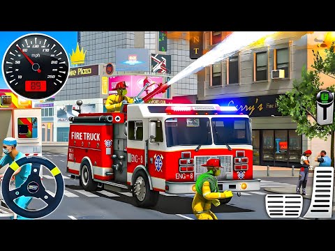 Fire Rescue Truck Simulator 3D - Us Emergency 911 Ambulance Driving 3D - Android GamePlay