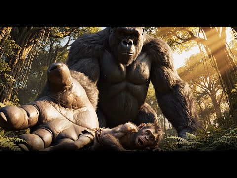 King Kong vs Giant Titanoboa – Epic Rescue of Early Human in a Deadly Jungle Battle!