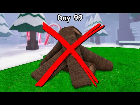 NO FIRE Survival in 99 Nights in the Forest!