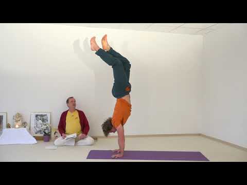 Pada Garudasana in Adho Mukha Vrikshasana - Asana Lexikon 888