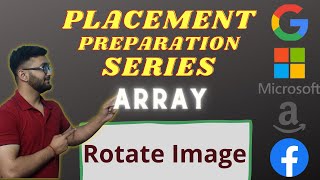 YouTube video 'Rotate Image || 2D Matrix || Array-25 || Placement Preparation Series || Leetcode 48 ||'