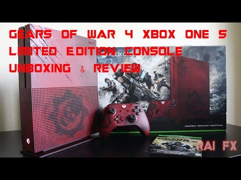 Gears of War 4 Xbox One S Limited Edition Console Unboxing & Review