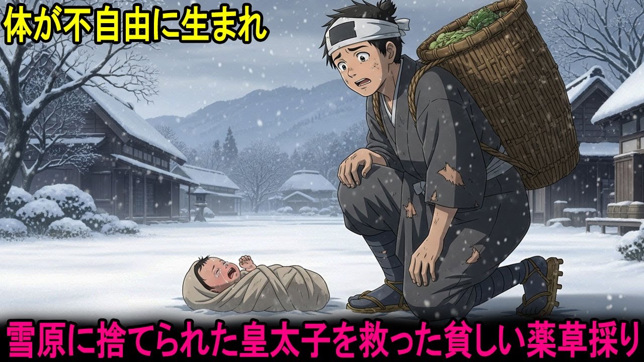 体が不自由に生まれ、雪の中に捨てられた皇太子を救った貧しい薬草採りの物語｜民話・伝説・説話昔話