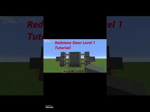 Minecraft: Redstone Door Tutorial! [Level 1]
