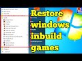 How To Restore Or Active Windows 7 Games Hearts Solitaire Pocker Games For All Time