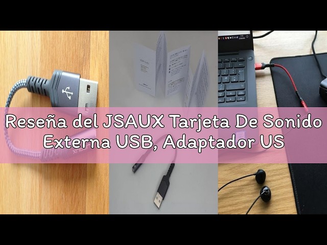 Vídeo relacionado con JSAUX Tarjeta De Sonido Externa USB, Adaptador USB a Jack 3,5mm Audio, Sonido Estéreo Convertidor Auxiliar para Auriculares y Micrófono Compatible con PS5/4, Linux, computadora portátil, PC-Rojo