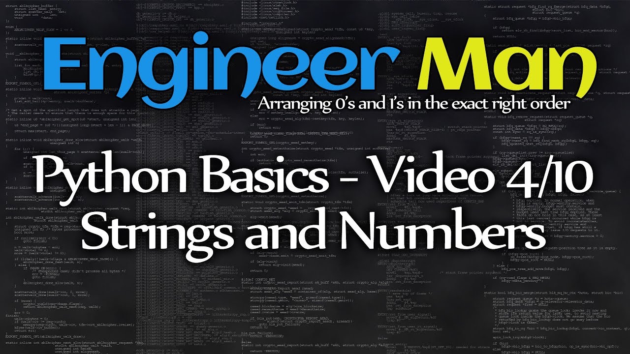 Strings and Numbers - Python Basics 4/10