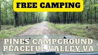 Virginia Free Camping Pines Campground and Peaceful Valley