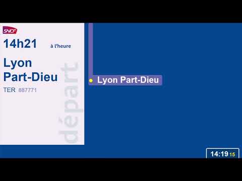 Annonce SNCF en gare de Saint-Germain-au-Mont-d'Or du train TER n°887771