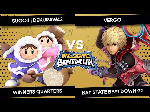 Bay State Beatdown 92 - SUGOI! | DEKURAW43 (Ice Climbers) vs Vergo (Shulk) - Winners Quarters