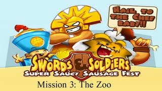 Swords and Soldiers - Mission 3 The Zoo - Super Saucy Sausage Fest DLC - Walkthrough