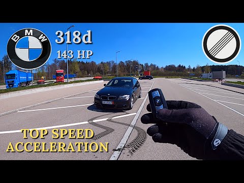 BMW e90 318d Acceleration Top Speed Autobahn POV Drive