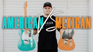 Video thumbnail for American Telecaster vs Mexican Telecaster! American Professional II vs Player Series! by Ben Neal