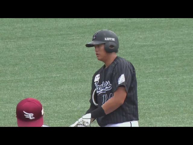 【ファーム】マリーンズ・山本大斗 すぐさまリードを奪い返すタイムリー２ベースヒット!! 2022年6月22日 東北楽天ゴールデンイーグルス 対 千葉ロッテマリーンズ