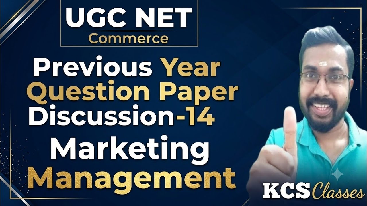 UGC NET Commerce Previous Year Question Paper Discussion-14|Marketing Management 