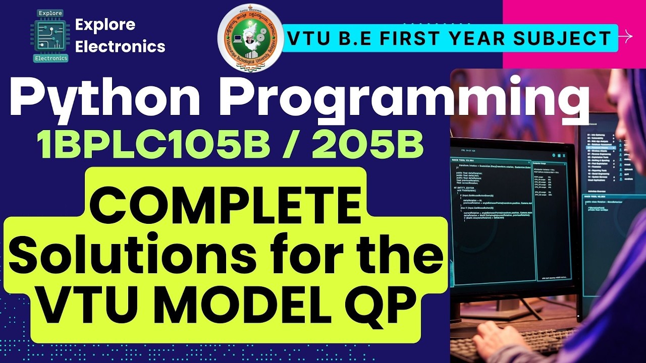 VTU Model Paper complete solutions PYTHON PROGRAMMING 1BPLC105B / 205B
