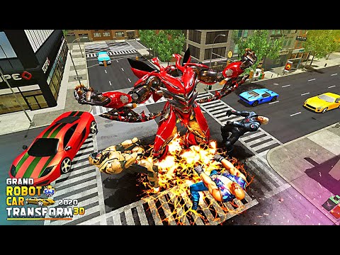 Grand Robot Car Transform 3D Game - Level 4