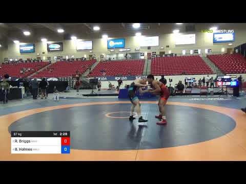 2018 Marine Corps US Open/UWW Junior Greco Roman 67 Con Semis - Riley Briggs (NMU-) Vs. Britton Ho