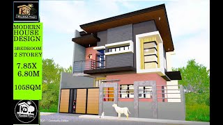 modern house design / 2 storey / 3 bedroom house design idea