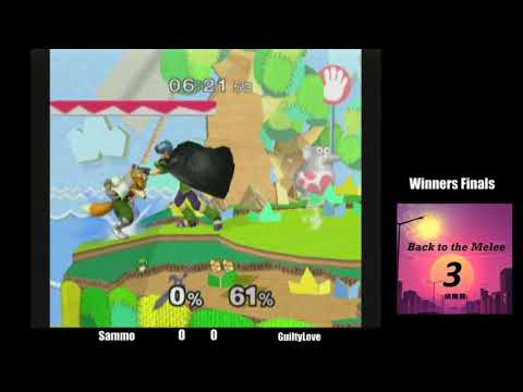 GuiltyLove (Marth) vs Sammo (Fox) | Winners Final | Back to the Melee 3 Singles
