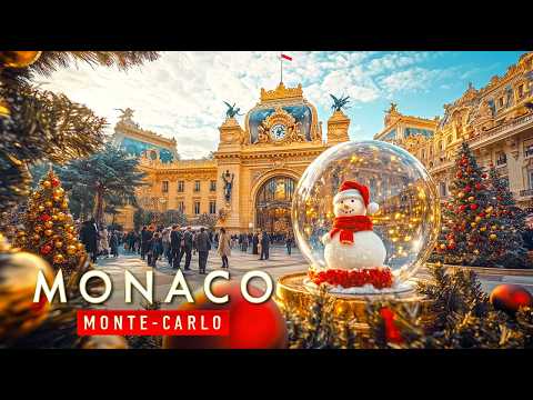 Christmas in Monaco 🇲🇨 | Monte Carlo 4K Walking Tour Through the Christmas Market