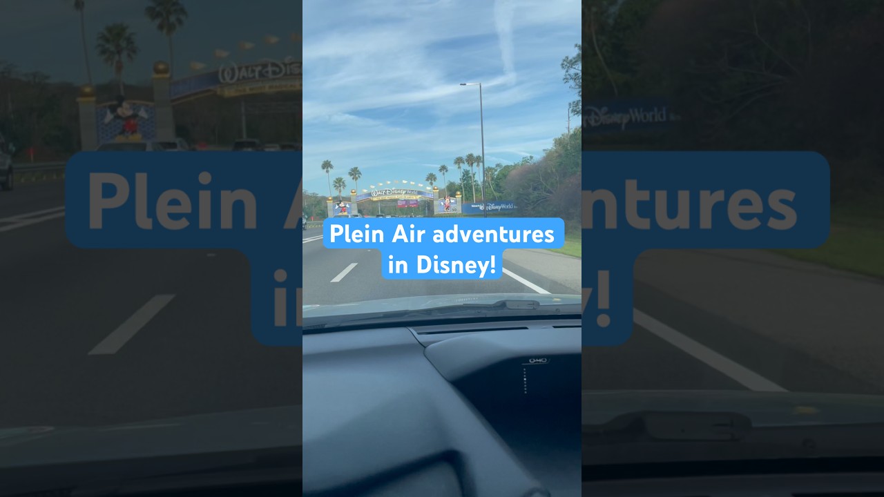 I had the most wonderful experience painting in front of the magic kingdom in Walt Disney World. ￼