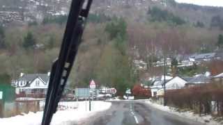 preview picture of video 'Winter Morning Drive To Weem Highland Perthshire Scotland'