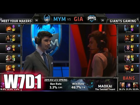 MeetYourMakers vs GIANTS | S5 EU LCS Spring 2015 Week 7 Day 1 | MYM vs GIA W7D1G1 VOD 60FPS