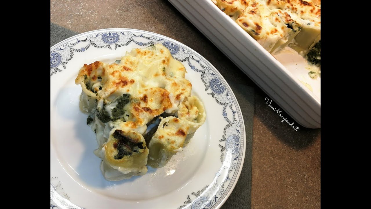 Paccheri ripieni di ricotta e spinaci