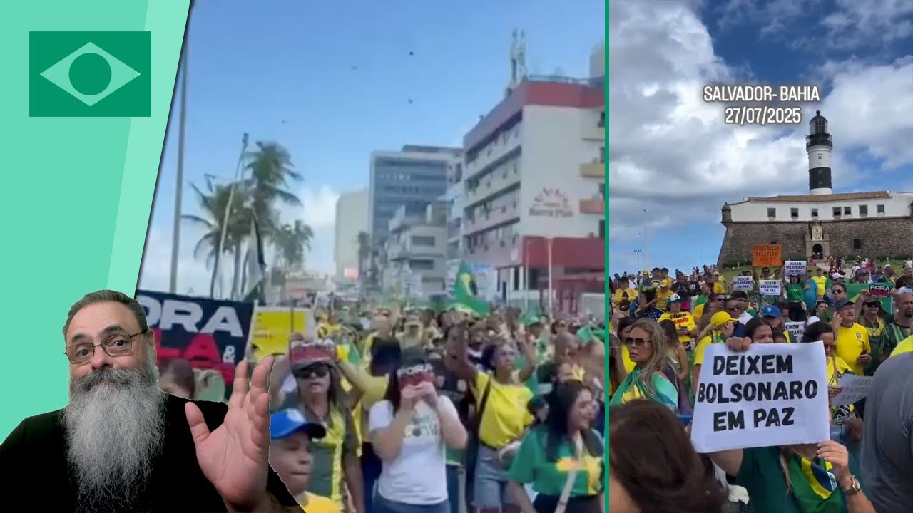 BAHIA SAI NA FRENTE e faz PRIMEIRA MANIFESTAÇÃO anti-LULA e anit-MORAES com MUITA GENTE