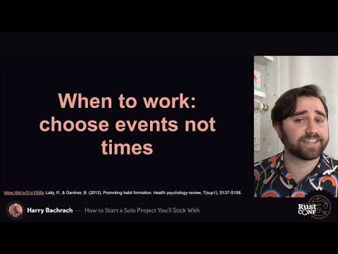 RustConf 2020 - How to Start a Solo Project that You'll Stick With by Harrison Bachrach