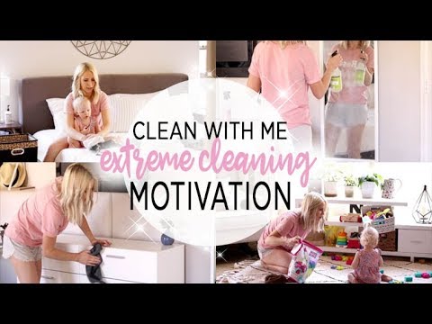 EXTREME CLEANING MOTIVATION 2018 / SAHM Clean With Me! Video