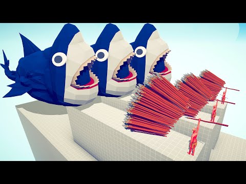 3x GIANTS MEGALODON vs EVERY TRIO GODS - Totally Accurate Battle Simulator TABS