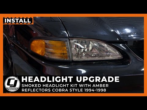 1994-1998 Mustang Install | Cobra Style Smoked Headlight Kit