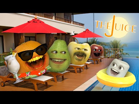 惱人的橘子 - 汁液#12：你會去哪裡度假？ (The Annoying Orange - The Juice #12: Where Would You Go On Vacation?!)